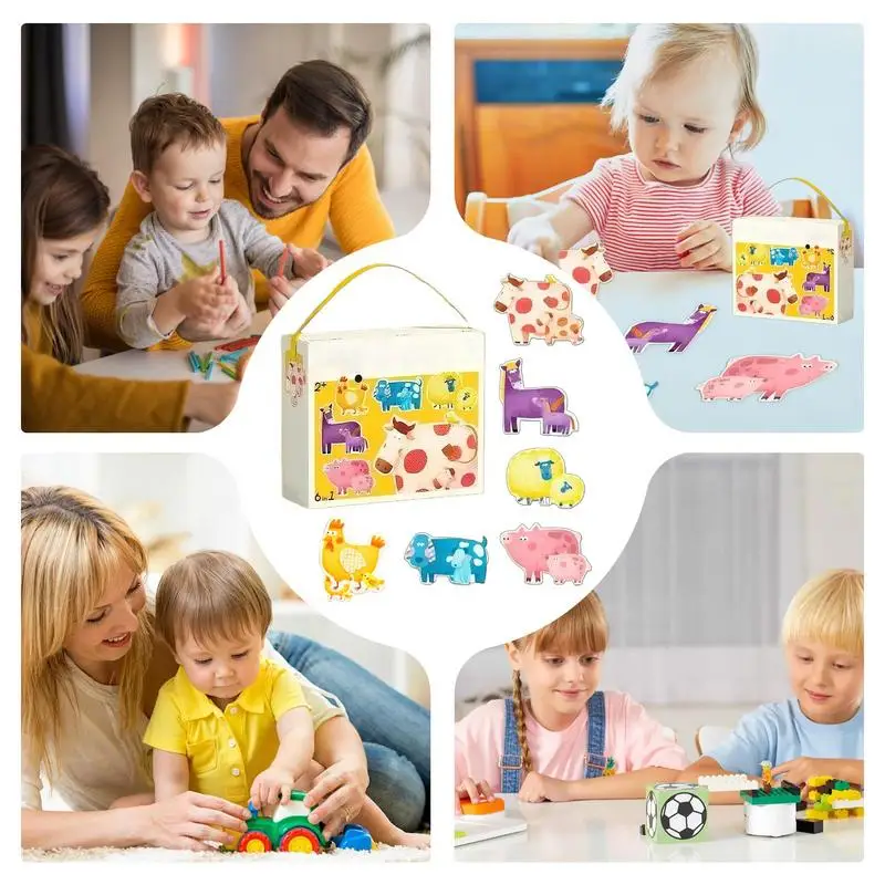 Puzzle-Spiel, pädagogisches klassisches Puzzle-Spielzeug für Kinder, frühes pädagogisches Erkennungsspielzeug für Heimschulen und Kindertagesstätten