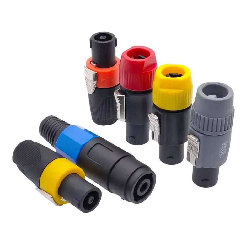 4 Pole Male Speakon Connectors Plug Powercon Connector for Professional Audio And Power Applications Speaker Connectors