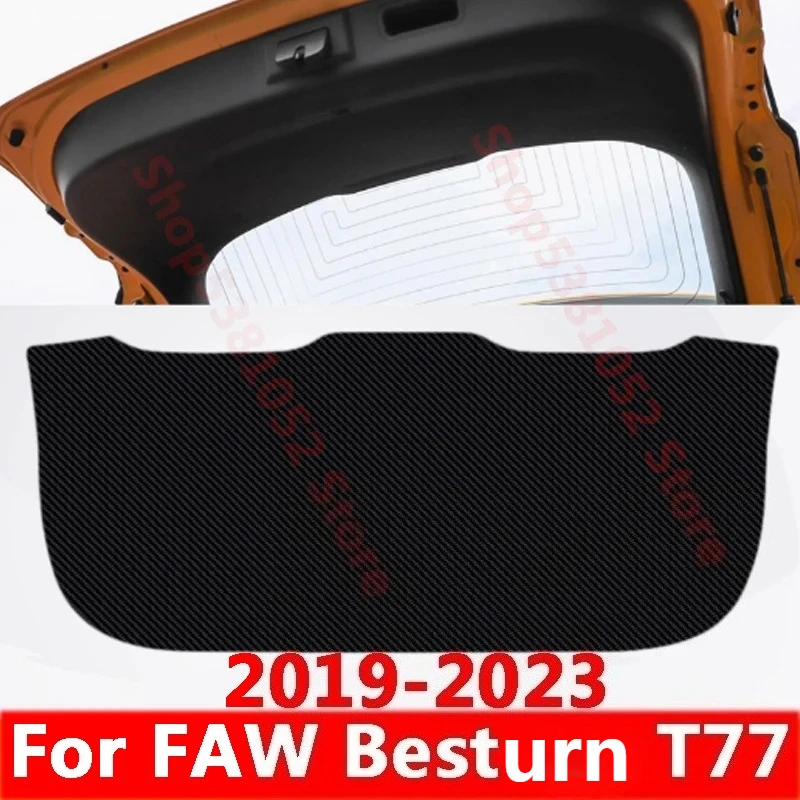 

For FAW Besturn T77 2019-2023 Car PU Leather Tailgate Protection Film Guard Sticker Anti-Scratch Trunk Door Trim Decoration