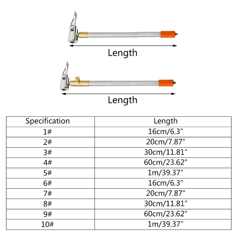 M6 Schroefdraad Band Inflator Slang Verlengbuis Fiets Autoband Vergrendeling Lucht Chuck Adapter Voor Opblaasbare Luchtpomp Motorfiets