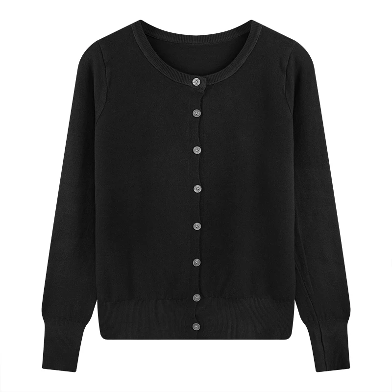 

Zjaiss 2025 Autumn Winter Loose Comfortable Warm Sweater Women's Long Sleeve Knitted Cardigan Fashion O-Neck Solid Color Tops