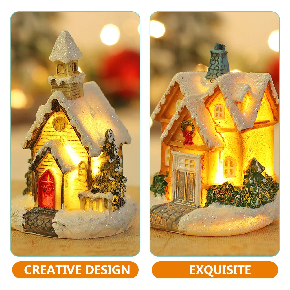 

6 Pcs Igloo naments Resin House Decorations Christmas Village Mini Miniature Christmas House Houses Festive Gifts Holiday
