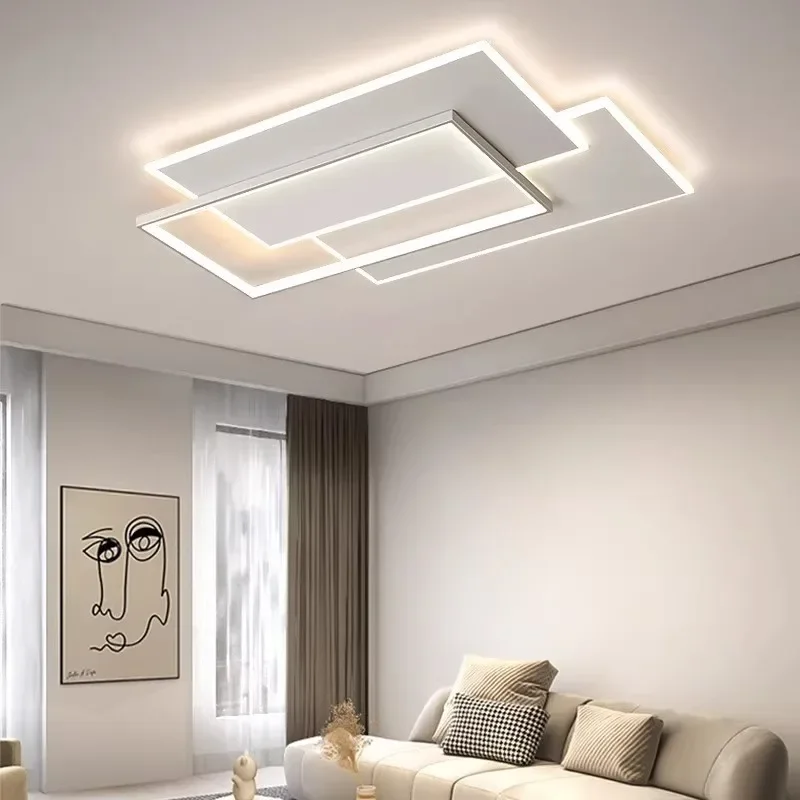 2025 Modern Dimmable LED Ceiling Lamps Simple Living Room LIghts Lustre Home Decor Bedroom Study Dining Room Lighting Indoor Fix