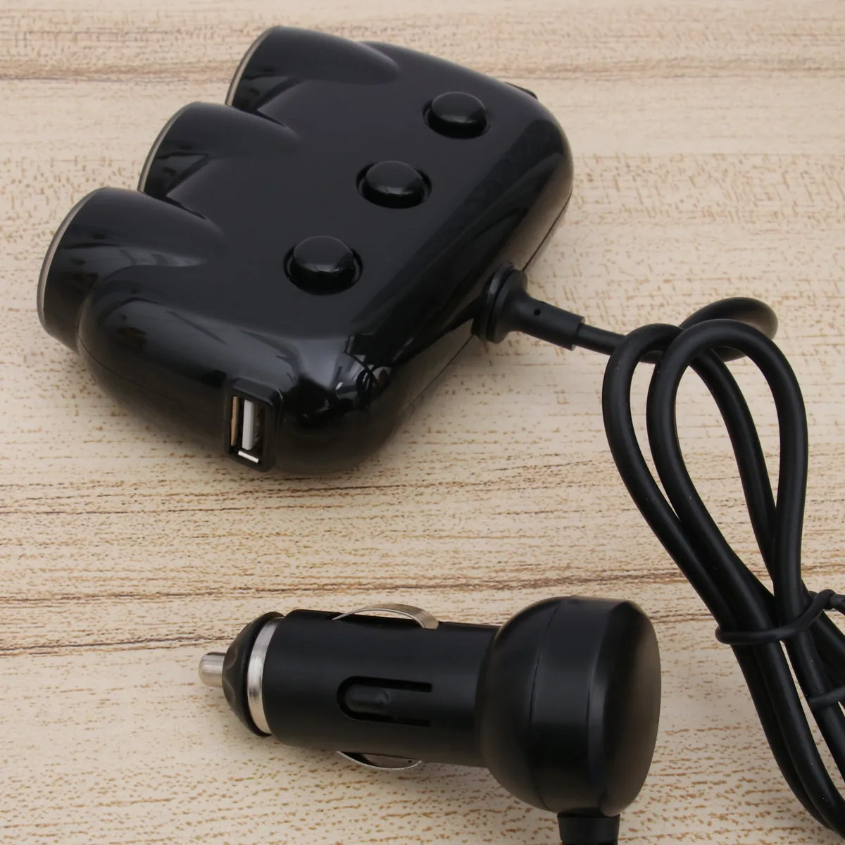 1 to 3 Dual USB Car Charger Cigarette Lighter Socket Splitter Adapter Fast Charging Dc Outlet for Multiple Device