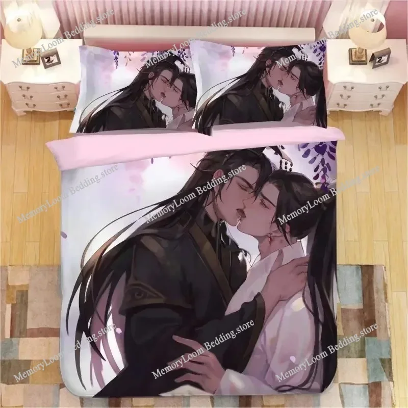 

Anime Series Popular The Husky and His White Shizun Bedding Set Full/Queen Size Duvet Cover Pillowcase Kids Bedroom Decor Soft