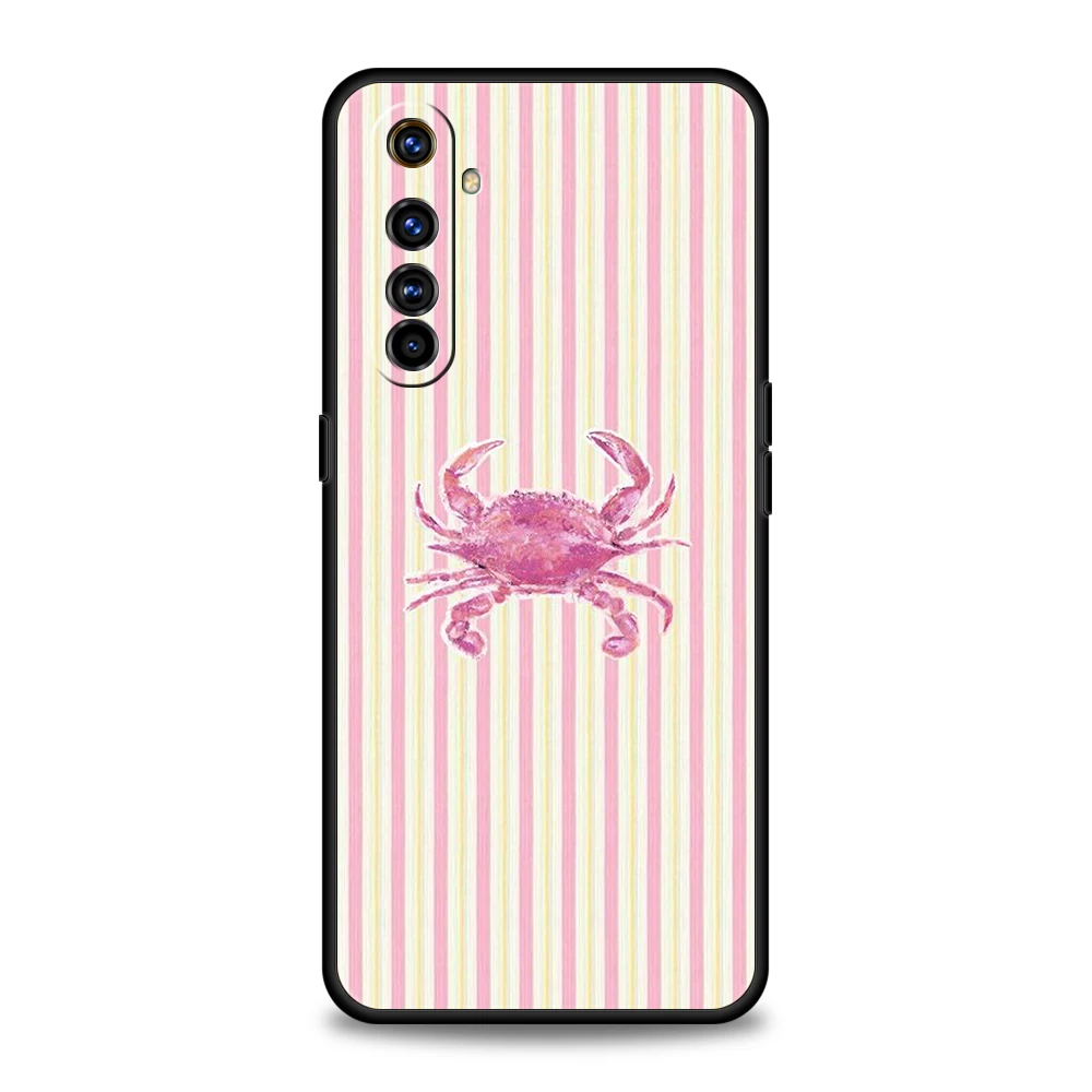 Marine Life, Crabs, Lobsters Soft TPU For Realme 16 15 14 13 12 11 10 9 15T 14T C21 C25 GT 2 3 Pro Shockproof Phone Case Cover