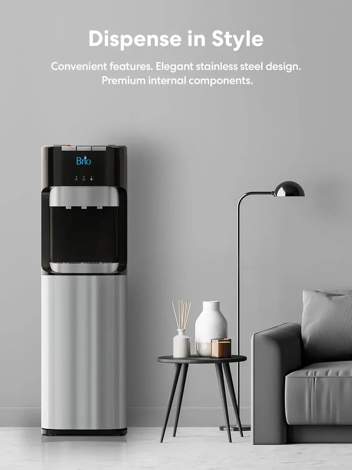 

Commercial Grade Bottleless Ultra Safe Reverse Osmosis Drinking Water Filter Water Cooler Dispenser-3 Temperature Settings Hot