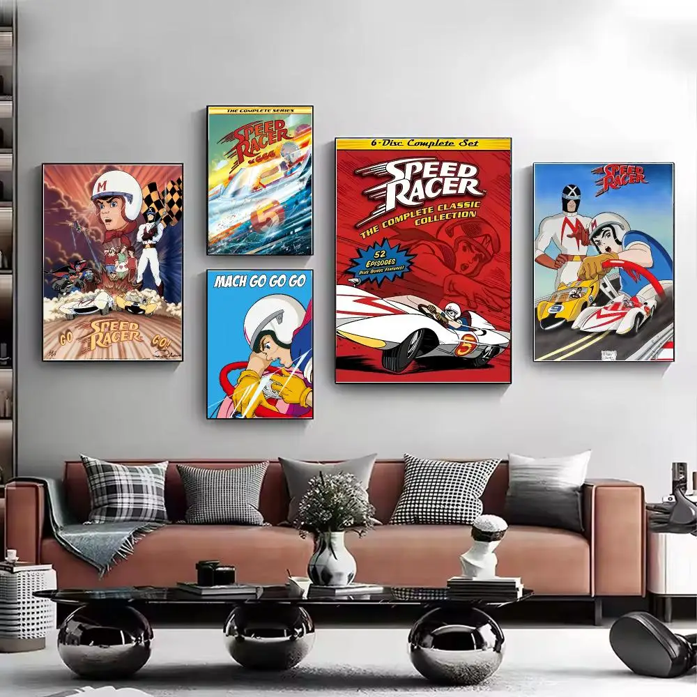 Anime Go Go Speed Racer Poster Stylish Wall Art Print for Living Room Bedroom Study Office Café Home Decor Modern Gift