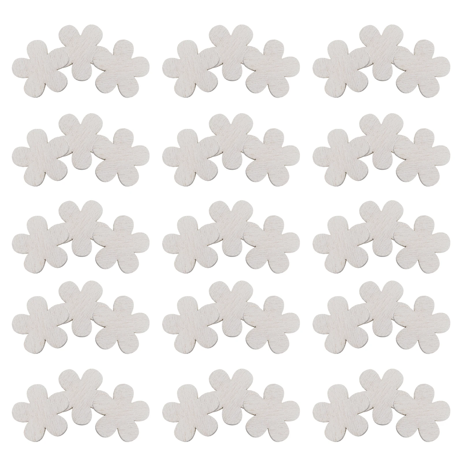 

100 Pcs Wooden Flower Ornaments Adornment Small Flowers Home Craft Scene DIY Wood Craft Decor Wooden Scene Decor