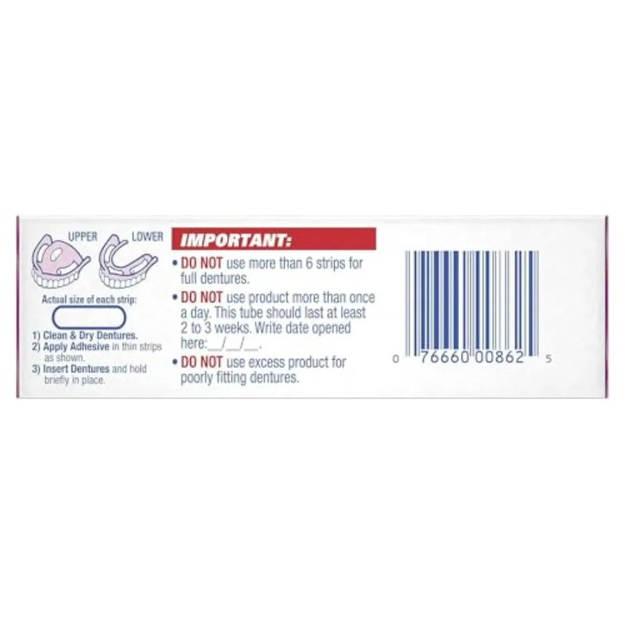 Denture Adhesive Cream Original 0.75 OZ - Buy Pack and Save Pack of 2