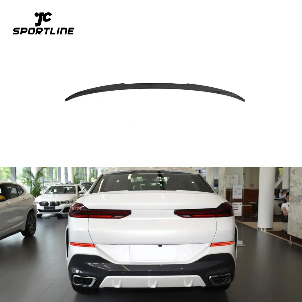 Dry Carbon Fibre G06 X6 Rear Spoiler For BMW F96 M6 X6 G06 M50i Sport Utility 4-Door 2020- 2023