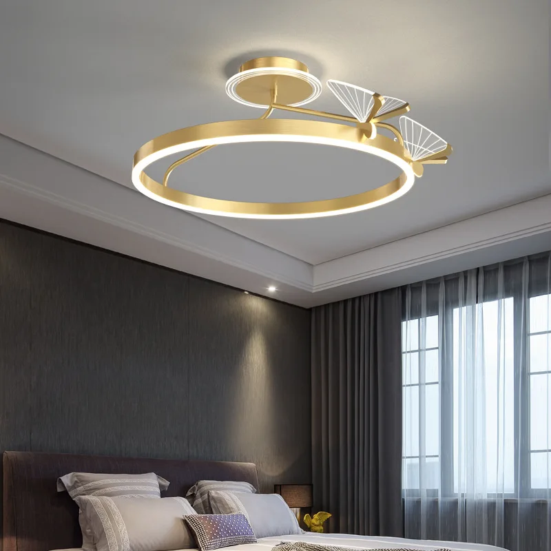 Modern Round LED Chandelier Butterfly Dragonfly Foyer Hotel Room Pendant Lamp Restaurant Children's room Lighting Dropshipping