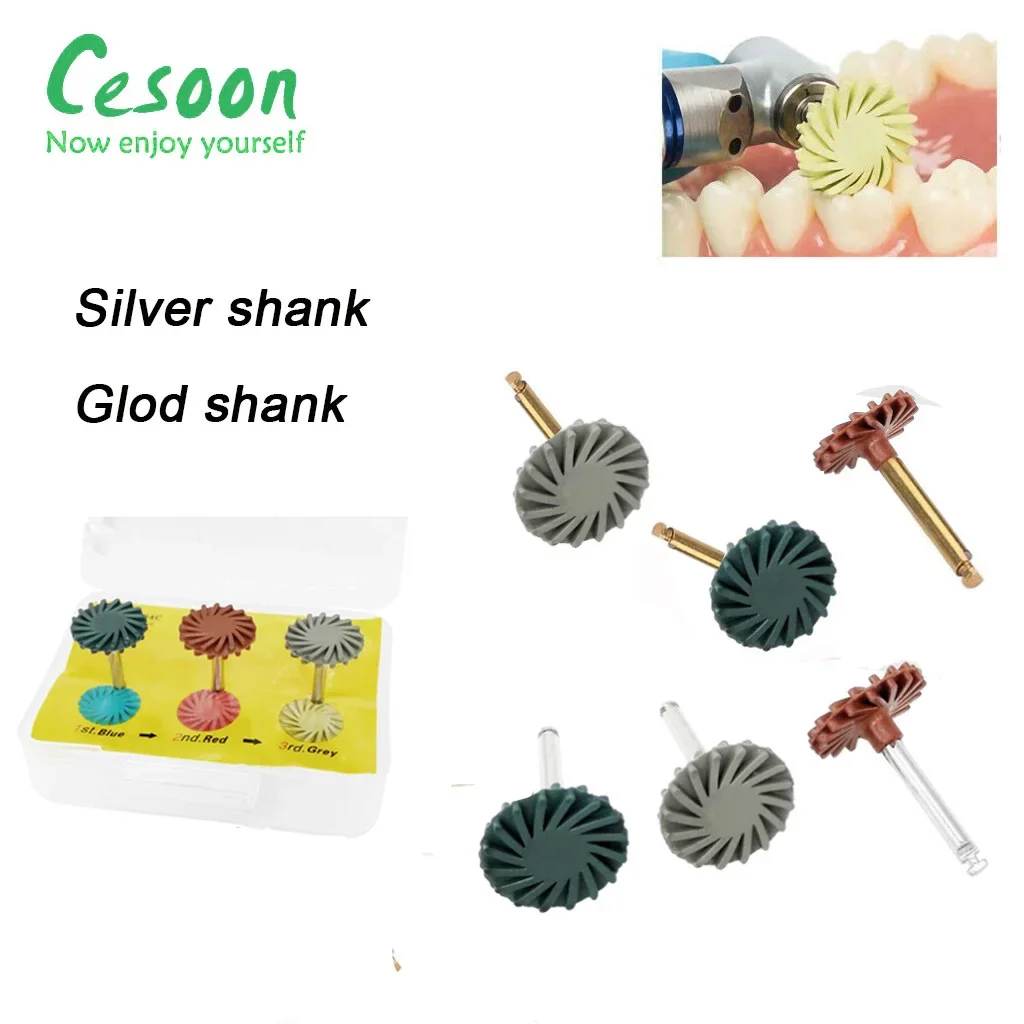 

1/3 Pcs Dental Polisher Composite Resin Polishing Disc Kit Diamond Rubber 14mm Wheel Spiral Flex Burs 3 Colors Dentistry Tool