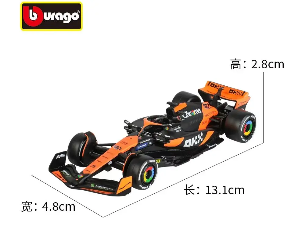 Bburago 1:43 MCL38 F1 Mclaren 2024 Miami Grand Prix voiture en alliage Miniature modèle moulé sous pression # 4 Lando Norris # 81 Jouet Oscar Piastri