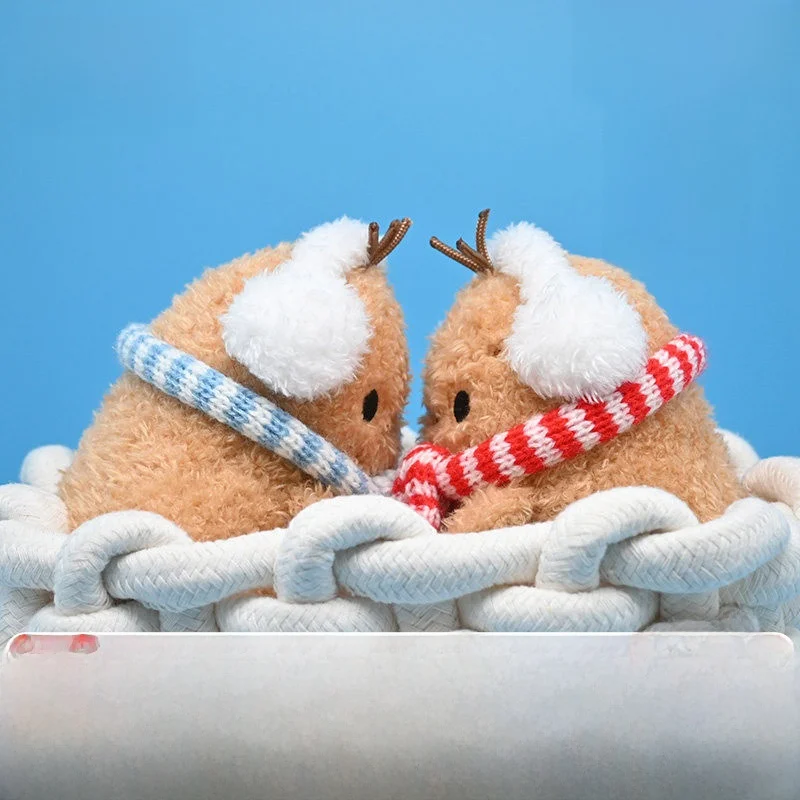 

Noodoll Cisas Winter Series Potato Red Blue Scarf Snowman Plu Doll Toy Girlfriend New Year Gift Polyester Fiber Stuffed...