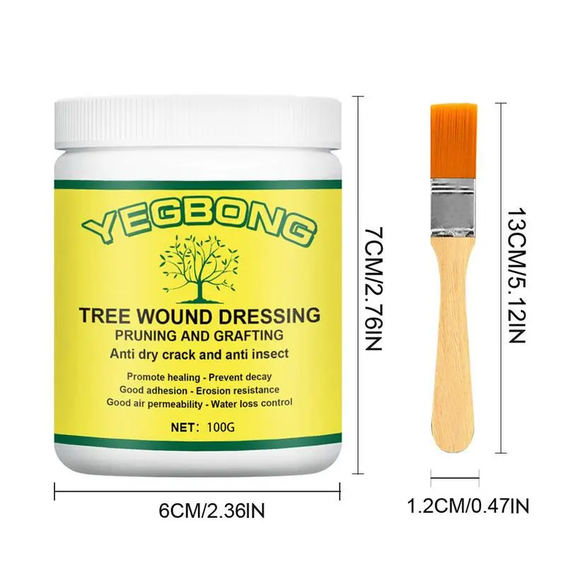 Tree Grafting Paste Big Tree Wound Healing Agent Plant Tree Wound Healing Sealant With Brush Healing Agent Plant Heal Paste