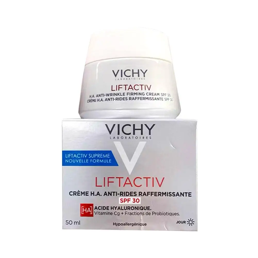 VICHY 50 ml feuchtigkeitsspendende Gesichtscreme mit mehreren Effekten, hellt Falten auf und entspannt den Mandibular-Lifting-Faden SPF30, Sonnenschutz-Hautpflege
