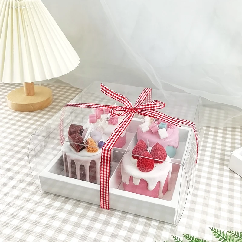 LBSISI Life 5pcs Transparent Mousse Cake Musavat Packing Box Afternoon Tea Pastry Baking Birthday Wedding Party Decoration