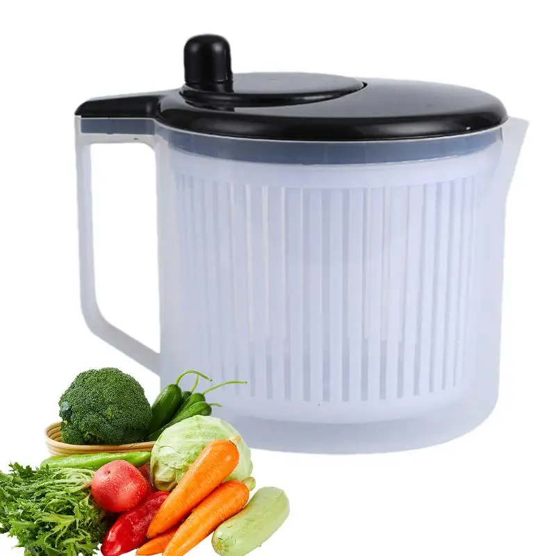 Salad Spinner Large Food Grade Vegetable Washer Dryer Fruit Spinner With Handle Kitchen Gadgets Multifunctional Fruit And Cook