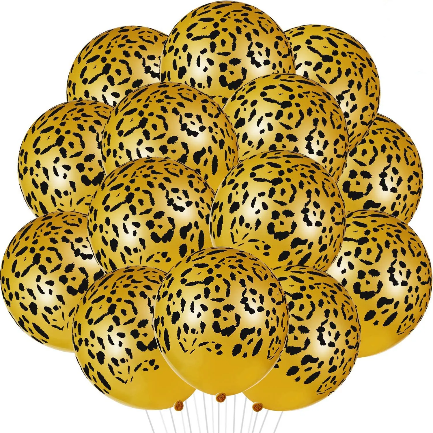 30pcs Leopard Spots Latex Balloons Leopard Print Spotted Balloons for Zoo Animal Party Jungle Kid Baby Birthday Party Decoration