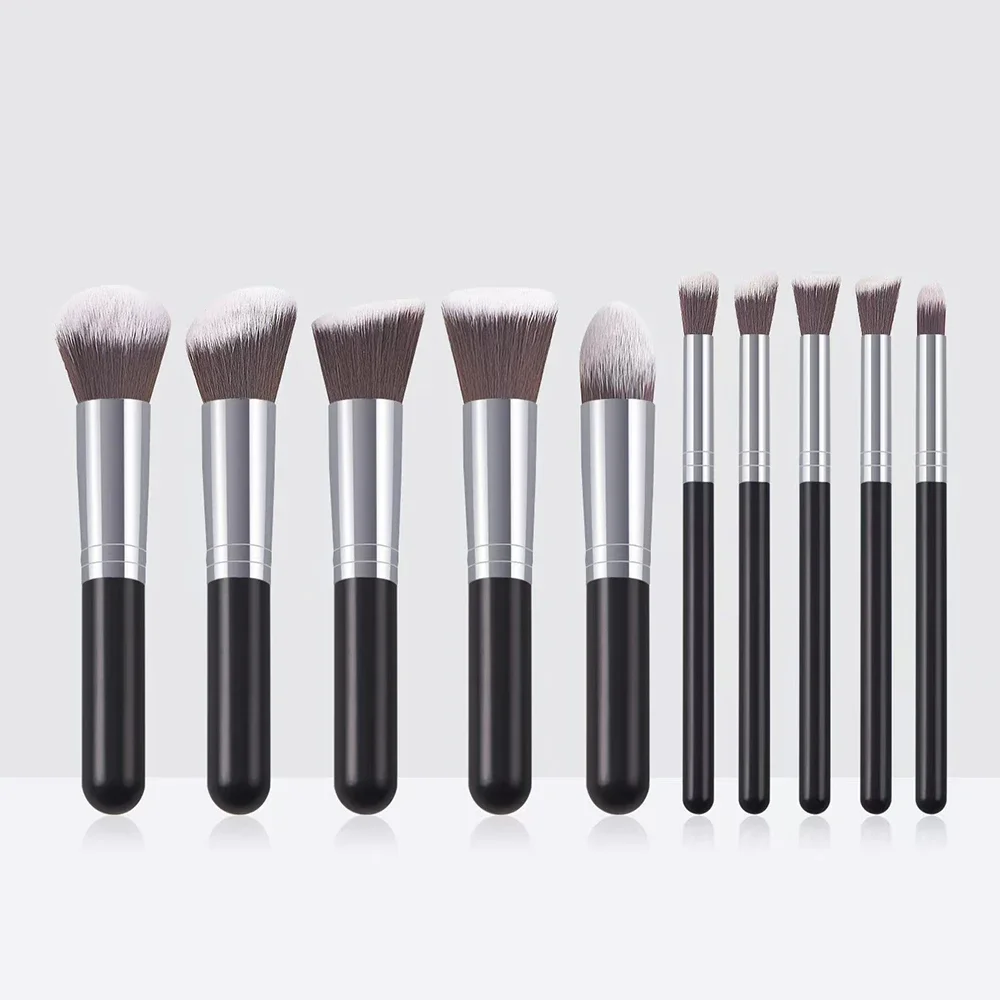 10PCs Minin Makeup Brush Set Cosmetict Makeup For Face Make Up Tools Women Beauty Professional Foundation Blush Eyeshadow