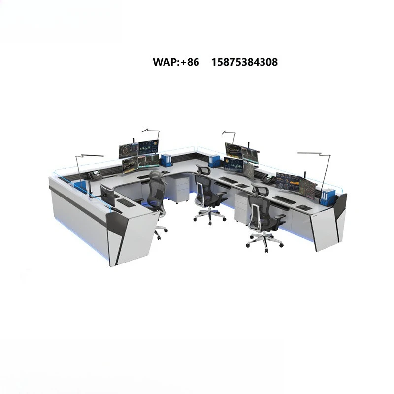 Ergonomic Metal Computer Desk Optimal Operations Efficient Control Room Console Computer Desks Product Category