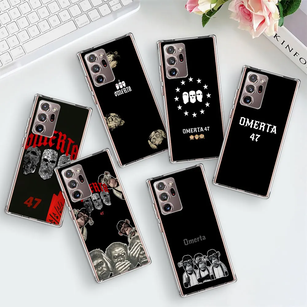 Omerta Maes Case for Samsung Galaxy 10 Plus 20 Ultra 5G 9 10 Lite 8 Transparent Shockproof TPU Phone Cover Shell J8 2018 M31 M52