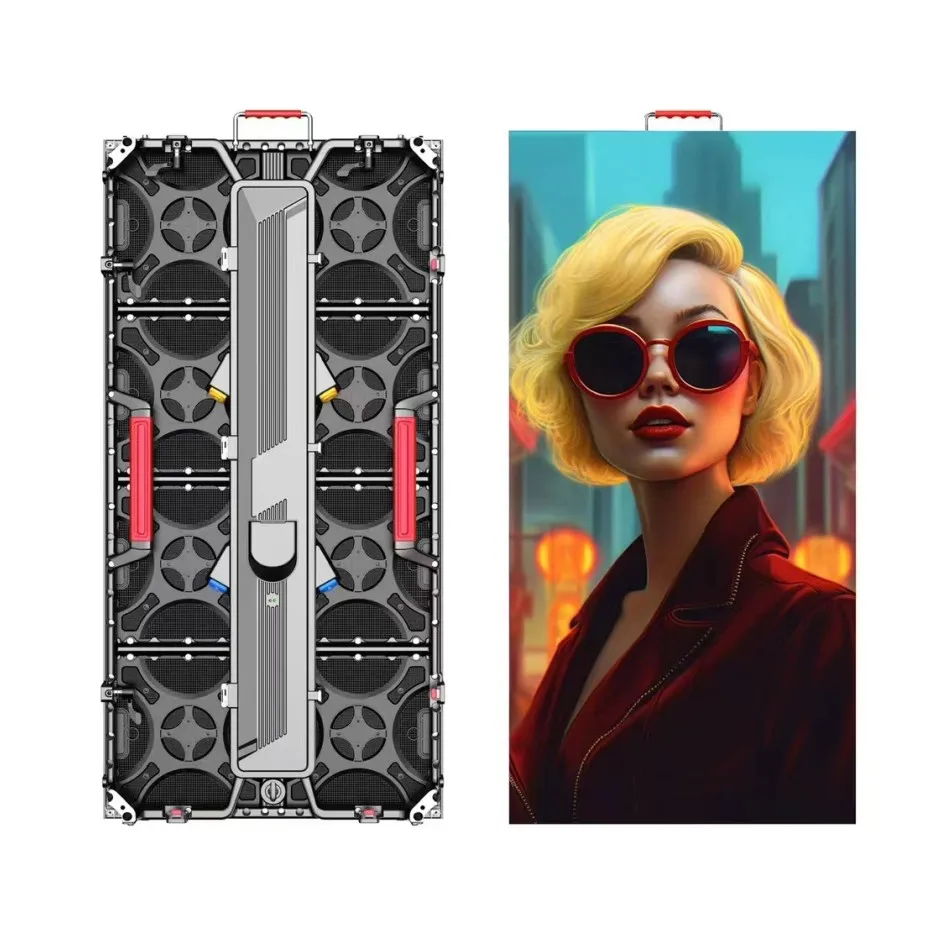 

HD display panel Led Video Screen Box For Stage Background P4.81 Cabinet 500x1000mm outdoor led rental led display Screen