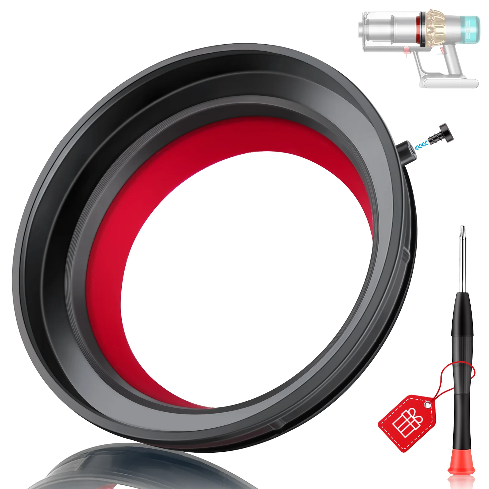 Ersatz-Sicherungsring für Mülleimer, kompatibel mit dem Mülleimer V12 SV18 SV20, Detect Slim Digital Slim Staubsauger-Mülleistenkörper