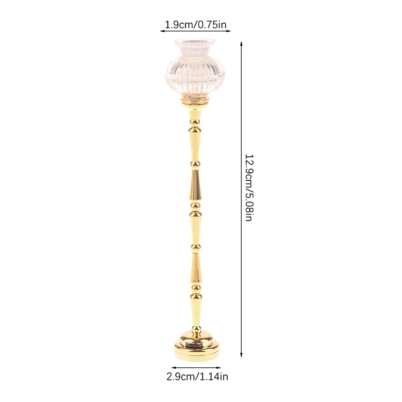 1/12 Puppenhaus Miniatur Stehlampe Blume Form LED Lampe Modell Möbel Zubehör Für Puppe Haus Dekor Pretend Spielen Spielzeug Geschenk