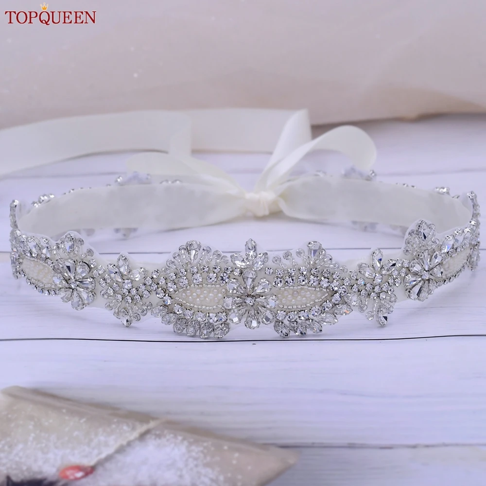 TOPCLS-Ceinture en biscuits faite à la main pour femmes, ceinture de bijoux pour patients EEN, ceinture de robe de mariée, ceinture de fête, accessoires de mariage, S481