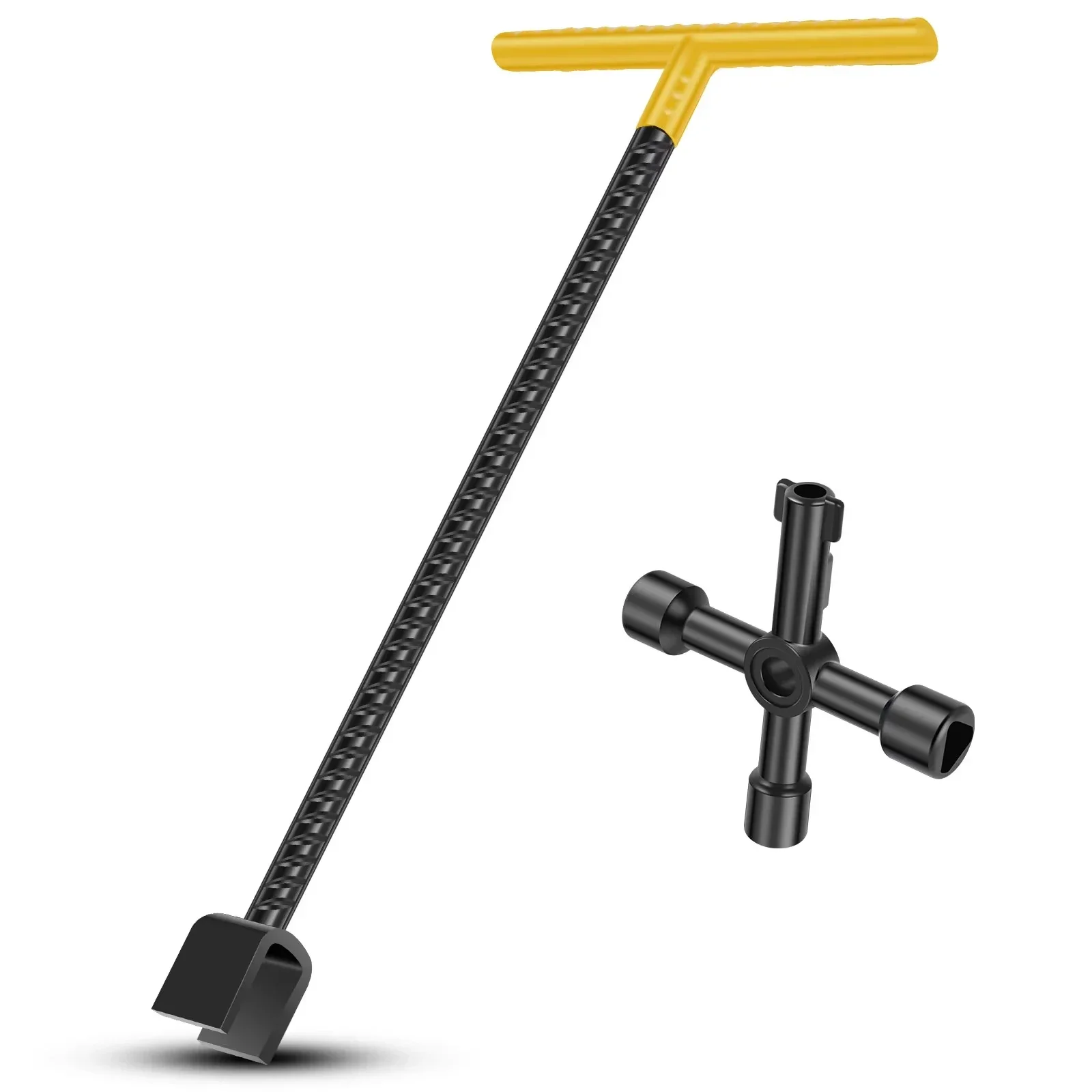 

Reinforced Steel Thong Handle Wrench Multifunction Water Meter Shutoff Wrench Tool Carbon Steel Water Break Thong Wrench