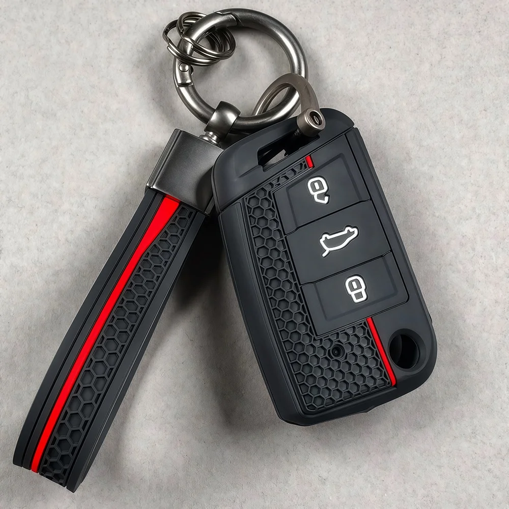 key case cover For VW golf 7 GTI POLO T-Cross T-Roc touran Tiguan Skoda Octavia Rapid kodiaq Fabia Seat Ibiza leon Ateca Arona