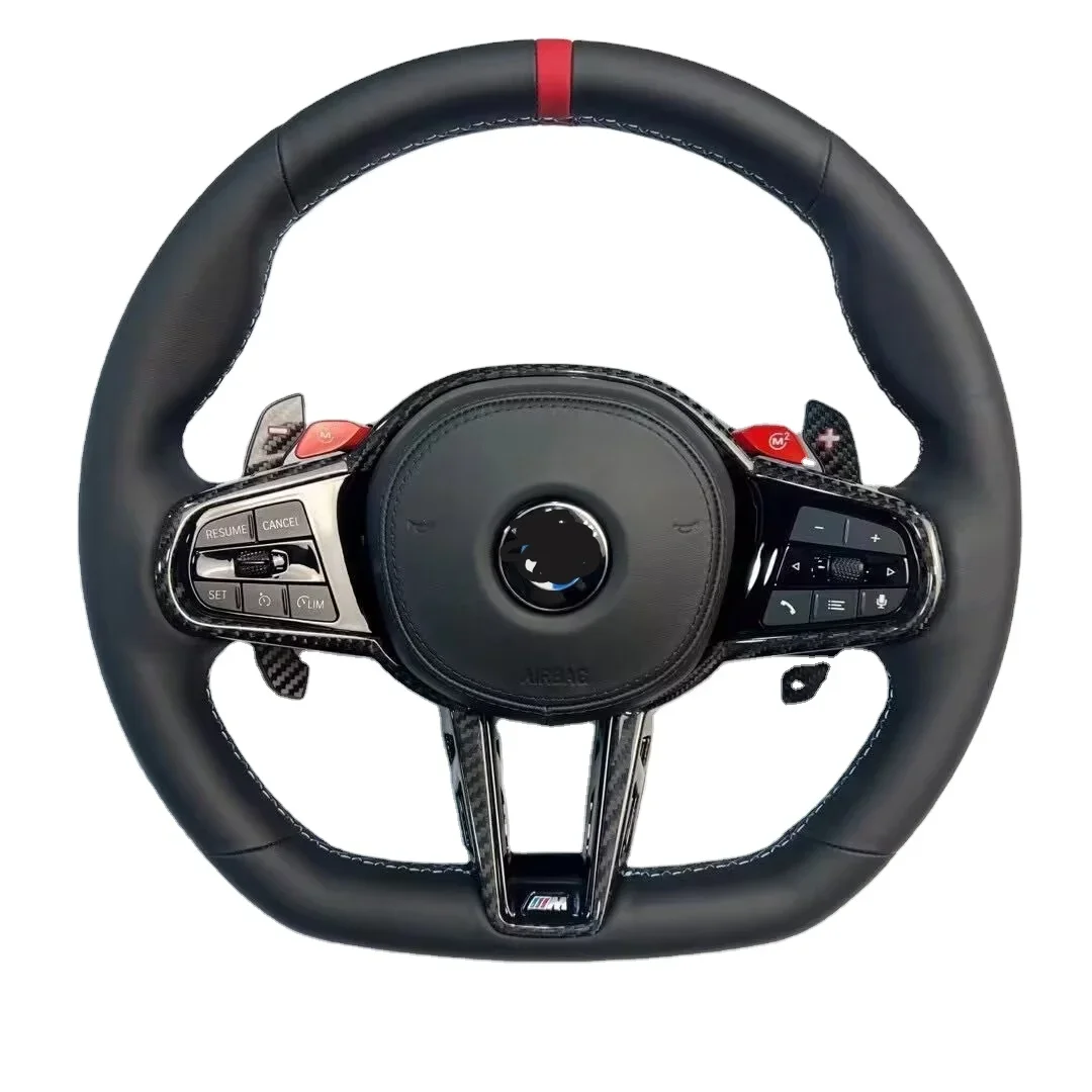 Car steering wheel F10 F20 F30 F15 F16 F02 upgrade CS M4 style perforated non slip steering wheel With paddle shifters for