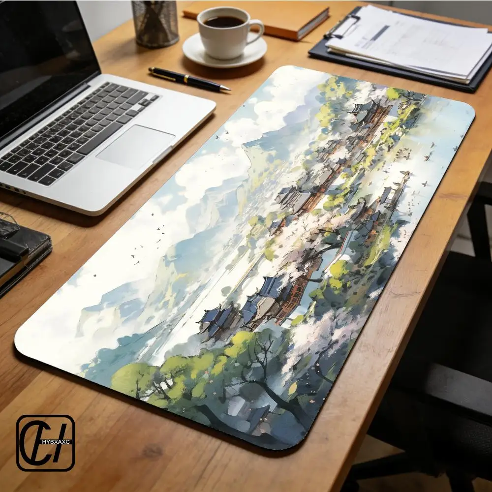 Spring Mouse Pad Large Keyboard Mouse Desk Pad Non-Slip Rubber Gaming Mouse Pad Laptop Mouse Carpet HYBXXC