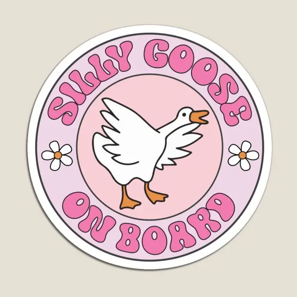 Silly Goose On Board Funny Meme Bumper  Magnet Holder Toy Home Decor Refrigerator  Children Funny Stickers Magnetic