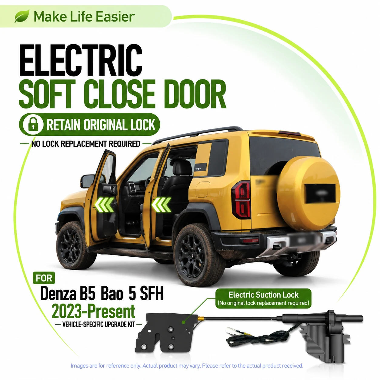 For Denza B5 Bao 5 SFH 2023-present Car Electric Soft Close Door Lock Upgrade Kit Retain Original Lock Auto Suction Door Closer