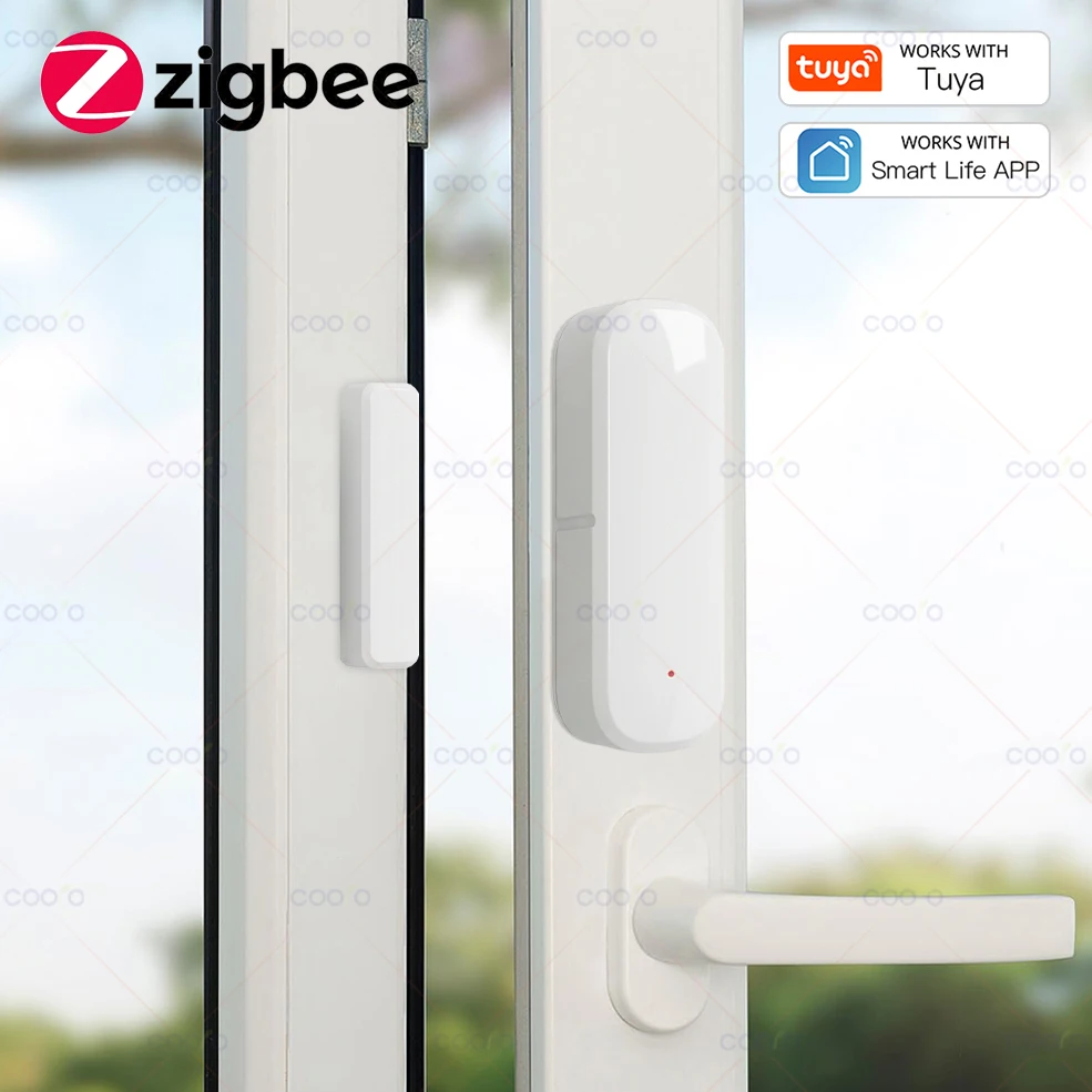 Tuya Zigbee capteur de porte fenêtre capteur de Contact détecteur ouvert fermé alarme de maison intelligente Protection de sécurité fonctionne avec Smart Life