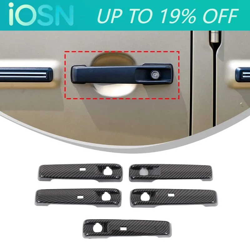 For Mercedes Benz G Class W465 2025 Car Exterior Door Handle Cover Trim Accessories ABS Carbon Fiber Grain