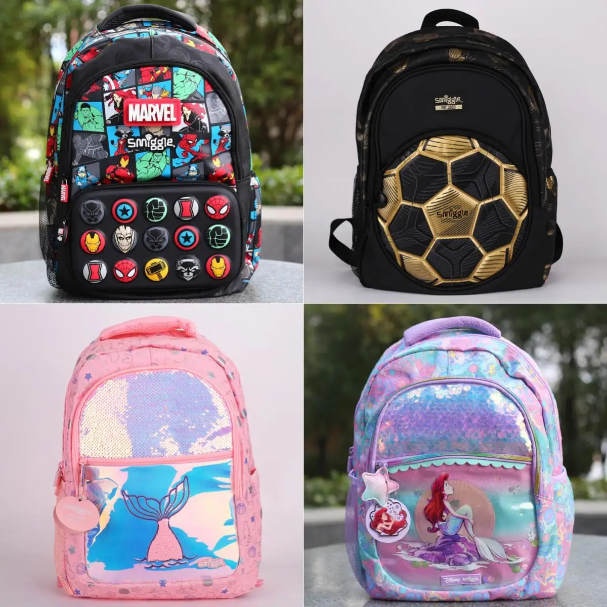 Australia Smiggle Oryginalna seria Disney Mermaid Marvel Lekka torba szkolna o dużej pojemności Plecak studencki Prezenty