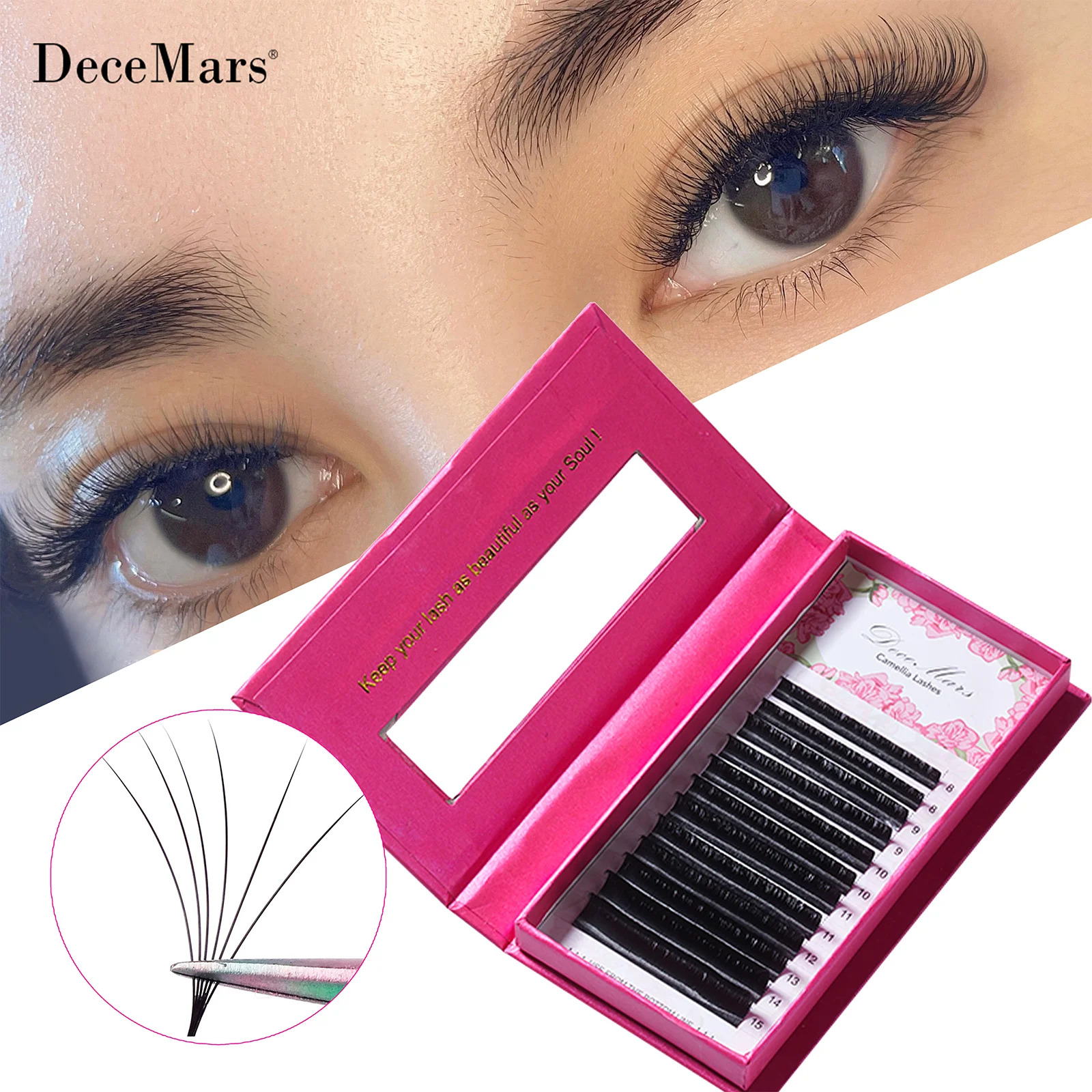 DeceMars 1'S Blossom Eyelash Extension Auto-flowering Lash