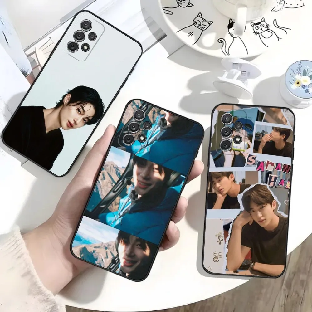 B-Byeon W-Woo Seok Phone Case For Samsung S25,S24,S21,S22,S23,S30,Ultra,S20,Plus,Fe,Lite,Note,10 Black Soft Shell