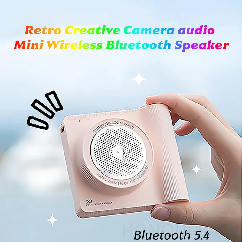 クリエイティブカメラオーディオレトロワイヤレス-bluetooth-スピーカー屋外ポータブル低音大砲サウンドボックス新モデル高品質サウンド出力