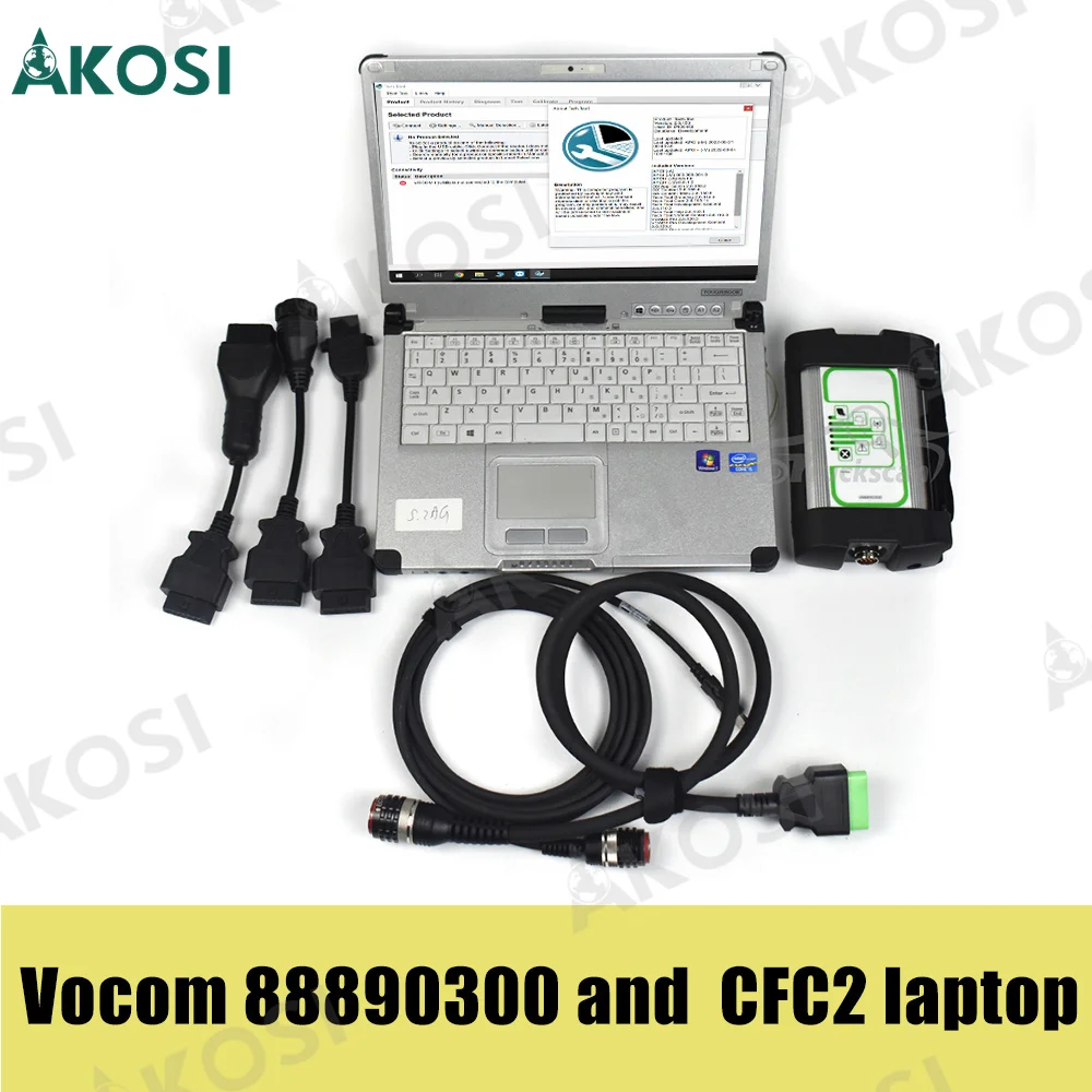 

Newest V2.8.150 For Vocom 88890300 Vocom Interface Truck Diagnose Vocom 88890300 diagnostic tool with CFC2 laptop