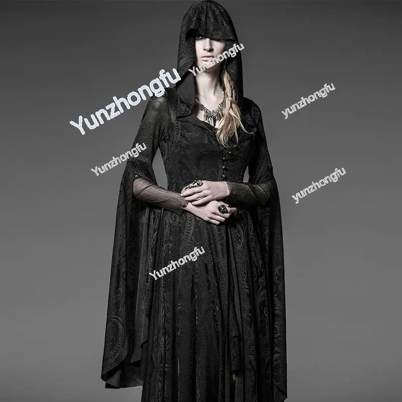 Hooded Knitted Anime Dress Halloween Cosplay Costume Female Performance Costume Court Brother