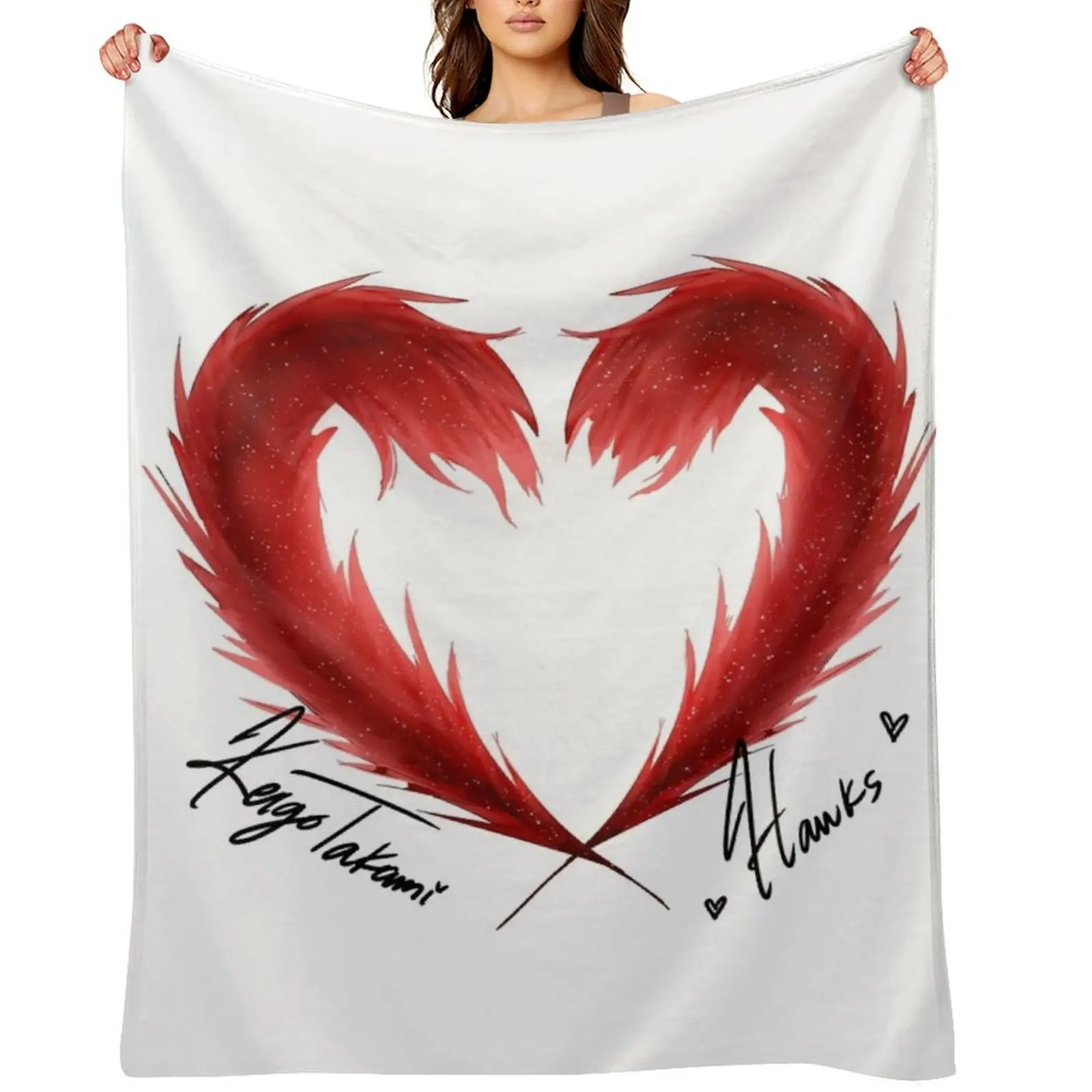 

Keigo Takami (Hawks) Heart Throw Blanket Winter beds Hair Sofa Sofa Throw Blankets
