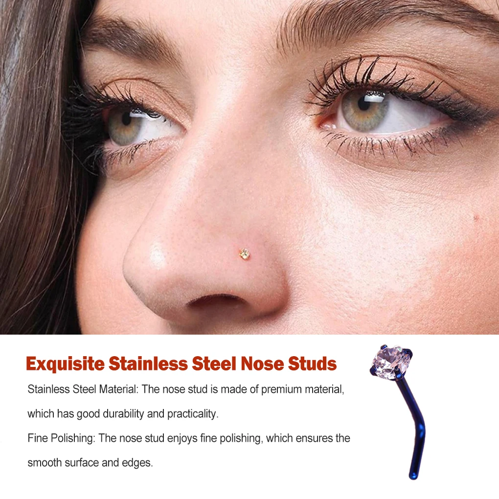 Nose Stud Piercing Pin Body Jewelry Dressing Adornment Fashion Accessory