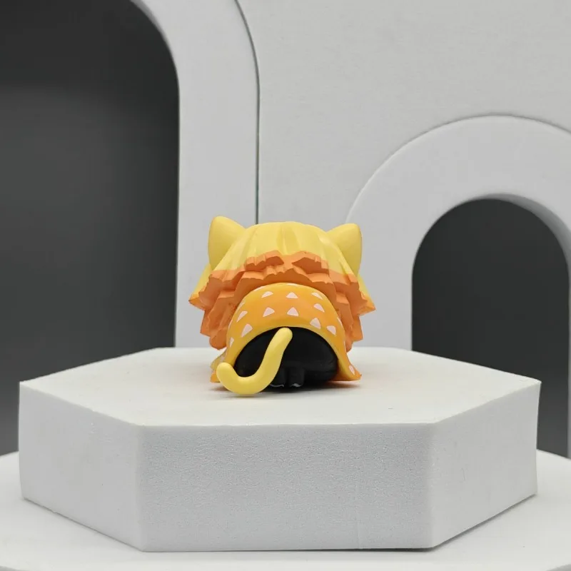 6 pezzi Hot Anime Demon Slayer Q Versione Figurine Personaggi dei cartoni animati Kamado Nezuko Agatsuma Zenitsu Figurine Top Cake Supplies