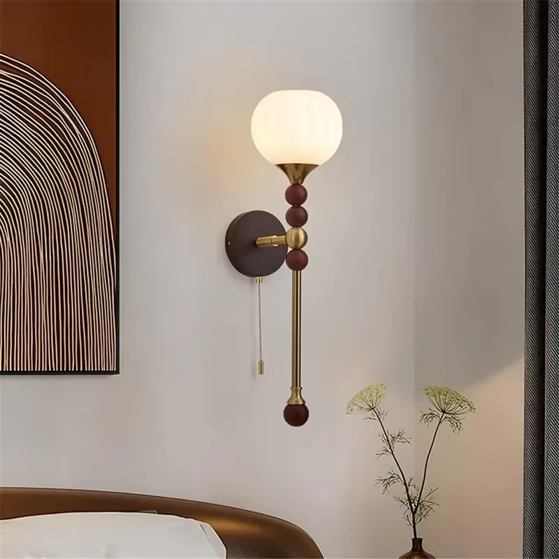 American Retro Wall Sconce Contemporary LED Decorative Wall Light for Bedroom, Living Room, Villa, Hotel, Staircase and