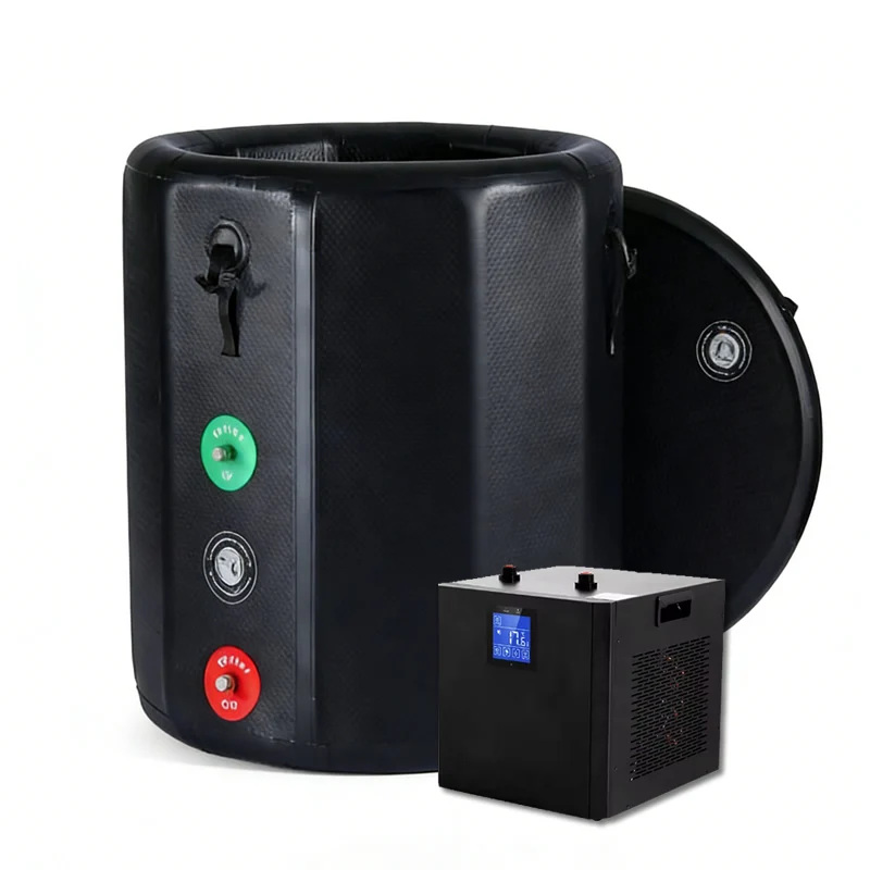 Cold Therapy Style Bathtub With Lid Outdoor Cold Plunge Tub 1HP Chiller Compatible Fitness Use System Portable Design